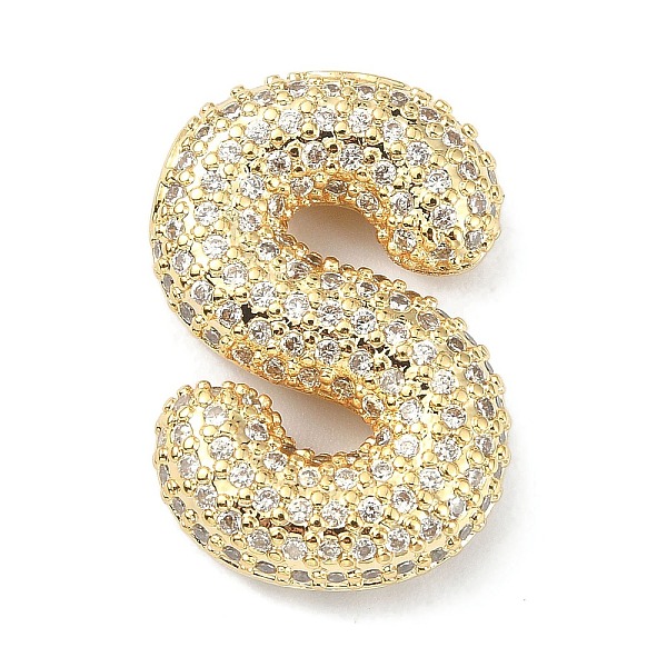 PandaHall Rack Plating Brass Micro Pave Cubic Zirconia Pendants, Real 18K Gold Plated, Lead Free & Cadmium Free, Letter, Letter S..., Clear
PandaHall Rack Plating Brass Micro Pave Cubic Zirconia Pendants, Real 18K Gold Plated, Lead Free & Cadmium Free, Letter, Letter S..., Clear