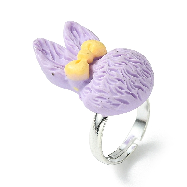 PandaHall Bunny Resin Finger Ring, Silver Brass Adjustable Ring, Lilac, Inner Diameter: 14.5mm Resin Rabbit Purple
PandaHall Bunny Resin Finger Ring, Silver Brass Adjustable Ring, Lilac, Inner Diameter: 14.5mm Resin Rabbit Purple