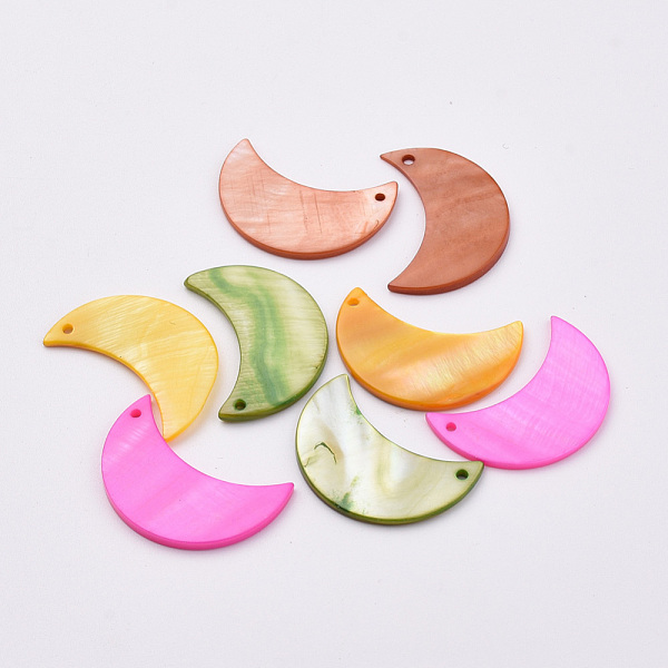 PandaHall Plated Freshwater Shell Pendants, Dyed, Moon, Mixed Color, 30x20x2mm, Hole: 1mm Freshwater Shell Moon Multicolor
PandaHall Plated Freshwater Shell Pendants, Dyed, Moon, Mixed Color, 30x20x2mm, Hole: 1mm Freshwater Shell Moon Multicolor