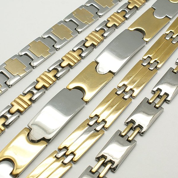 PandaHall Valentines Day Gifts for Husbands 304 Stainless Steel Bracelets, Watch Band Men's Bracelets, Mixed Style, Golden & Stainless Steel...
PandaHall Valentines Day Gifts for Husbands 304 Stainless Steel Bracelets, Watch Band Men's Bracelets, Mixed Style, Golden & Stainless Steel...