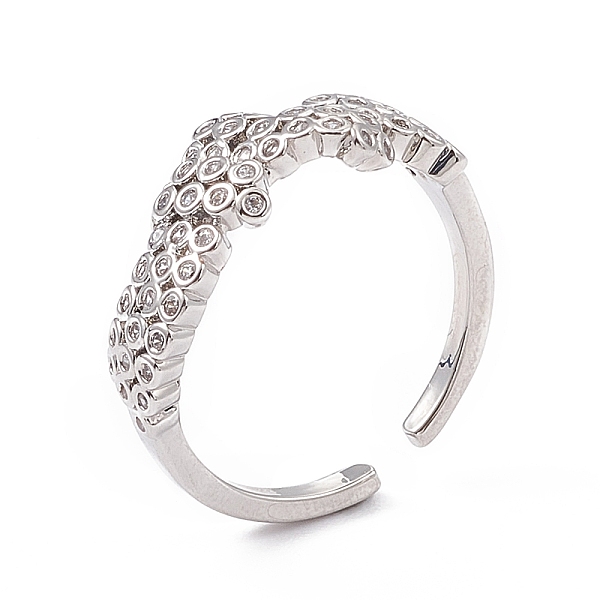 PandaHall Clear Cubic Zirconia Knot Open Cuff Ring, Brass Jewelry for Women, Platinum, Inner Diameter: 16.2mm Brass+Cubic Zirconia Clear
PandaHall Clear Cubic Zirconia Knot Open Cuff Ring, Brass Jewelry for Women, Platinum, Inner Diameter: 16.2mm Brass+Cubic Zirconia Clear