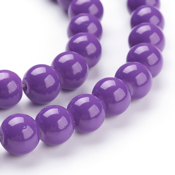 PandaHall Painted Glass Bead Strands, Baking Paint, Round, Dark Violet, 8mm, Hole: 1.3~1.6mm, about 100pcs/strand, 31.4 inch Glass Round..., Purple
PandaHall Painted Glass Bead Strands, Baking Paint, Round, Dark Violet, 8mm, Hole: 1.3~1.6mm, about 100pcs/strand, 31.4 inch Glass Round..., Purple