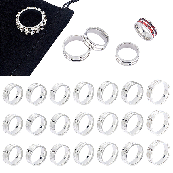 PandaHall Unicraftale 21Pcs 7 Size 201 Stainless Steel Ring Core Blank for Inlay Jewelry Making, Double Channel Beveled Edge Ring, with 1Pc...
PandaHall Unicraftale 21Pcs 7 Size 201 Stainless Steel Ring Core Blank for Inlay Jewelry Making, Double Channel Beveled Edge Ring, with 1Pc...