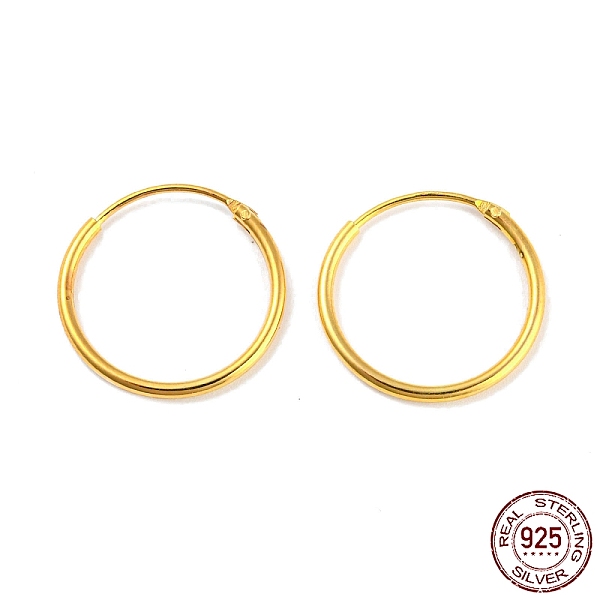 PandaHall 925 Sterling Silver Huggie Hoop Earring Findings, with S925 Stamp, Real 18K Gold Plated, 16x1.2mm Sterling Silver
PandaHall 925 Sterling Silver Huggie Hoop Earring Findings, with S925 Stamp, Real 18K Gold Plated, 16x1.2mm Sterling Silver