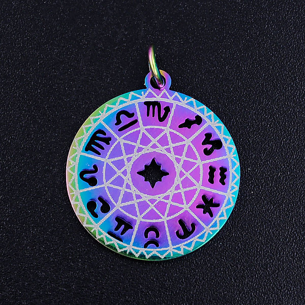 PandaHall 201 Stainless Steel Pendants, with Jump Rings, Flat Round with Constellation, Mixed Color, 21x19x1mm, Jump Ring: 5x0.8mm, Inner...
PandaHall 201 Stainless Steel Pendants, with Jump Rings, Flat Round with Constellation, Mixed Color, 21x19x1mm, Jump Ring: 5x0.8mm, Inner...
