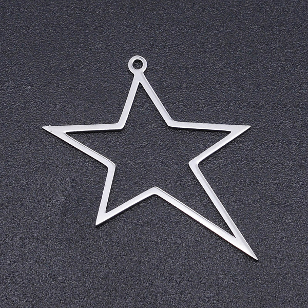PandaHall 201 Stainless Steel Laser Cut Pendants, Star, Stainless Steel Color, 33x30x1mm, Hole: 1.5mm 201 Stainless Steel Star
PandaHall 201 Stainless Steel Laser Cut Pendants, Star, Stainless Steel Color, 33x30x1mm, Hole: 1.5mm 201 Stainless Steel Star