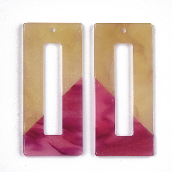 PandaHall Cellulose Acetate(Resin) Big Pendants, Two-tone, Rectangle, Colorful, 50x22x2.5mm, Hole: 1.4mm Cellulose Acetate Rectangle
PandaHall Cellulose Acetate(Resin) Big Pendants, Two-tone, Rectangle, Colorful, 50x22x2.5mm, Hole: 1.4mm Cellulose Acetate Rectangle