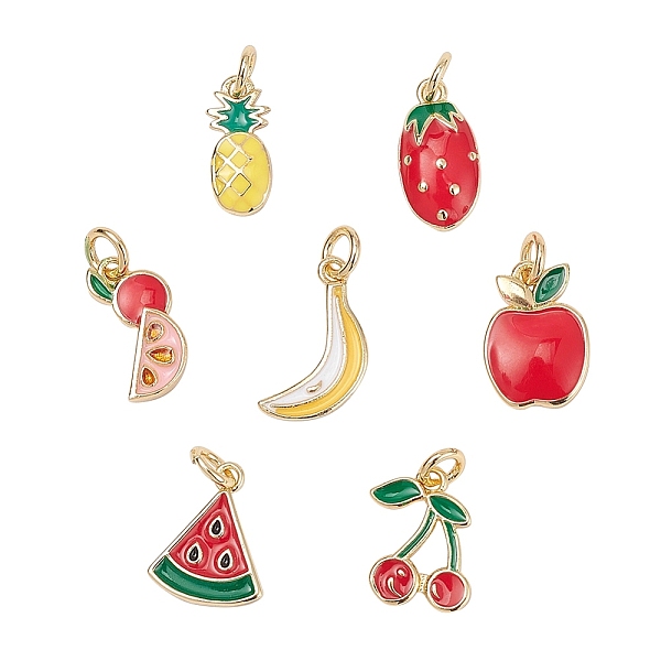 PandaHall 7Pcs 7 Style Brass Enamel Charms, Long-Lasting Plated, with Jump Ring, Golden, Fruit, Mixed Color, 13~15x6~11x1~3mm, Hole: 3mm..., Multicolor
PandaHall 7Pcs 7 Style Brass Enamel Charms, Long-Lasting Plated, with Jump Ring, Golden, Fruit, Mixed Color, 13~15x6~11x1~3mm, Hole: 3mm..., Multicolor