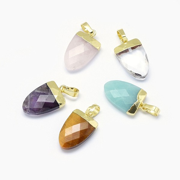PandaHall Natural & Synthetic Mixed Stone Pendants, with Long-Lasting Plated Brass Findings, Faceted, Scabbard, Mixed Color, 18~19x11x5mm...
PandaHall Natural & Synthetic Mixed Stone Pendants, with Long-Lasting Plated Brass Findings, Faceted, Scabbard, Mixed Color, 18~19x11x5mm...