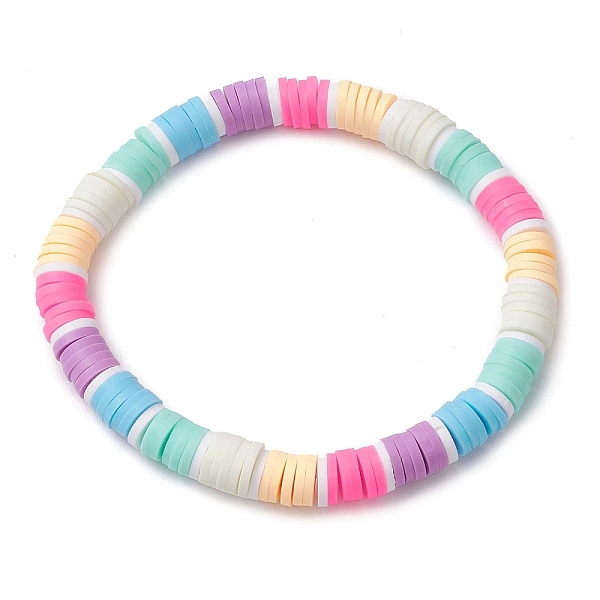 PandaHall Rainbow Color Disc Handmade Polymer Clay Beaded Stretch Kid Bracelets for Girls, Colorful, Inner Diameter: 1-5/8 inch(4.25cm)...
PandaHall Rainbow Color Disc Handmade Polymer Clay Beaded Stretch Kid Bracelets for Girls, Colorful, Inner Diameter: 1-5/8 inch(4.25cm)...