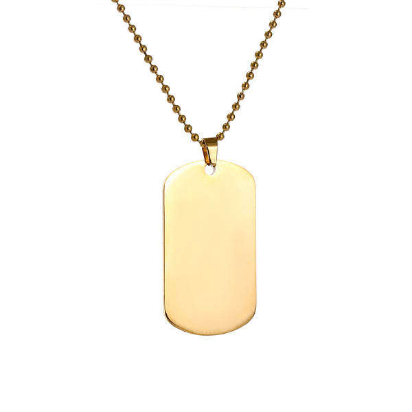 PandaHall Stainless Steel Military Dog Tag Pendant Necklaces, Box Chain Necklaces Stainless Steel
PandaHall Stainless Steel Military Dog Tag Pendant Necklaces, Box Chain Necklaces Stainless Steel