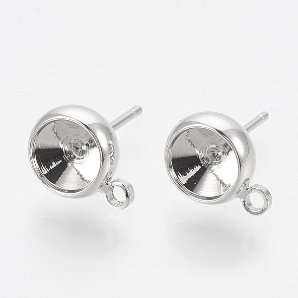PandaHall Brass Stud Earring Settings, with Loop, Rhinestone Settings, Nickel Free, Real Platinum Plated, Fit for 6mm rhinestone, 10.5x8mm...
PandaHall Brass Stud Earring Settings, with Loop, Rhinestone Settings, Nickel Free, Real Platinum Plated, Fit for 6mm rhinestone, 10.5x8mm...