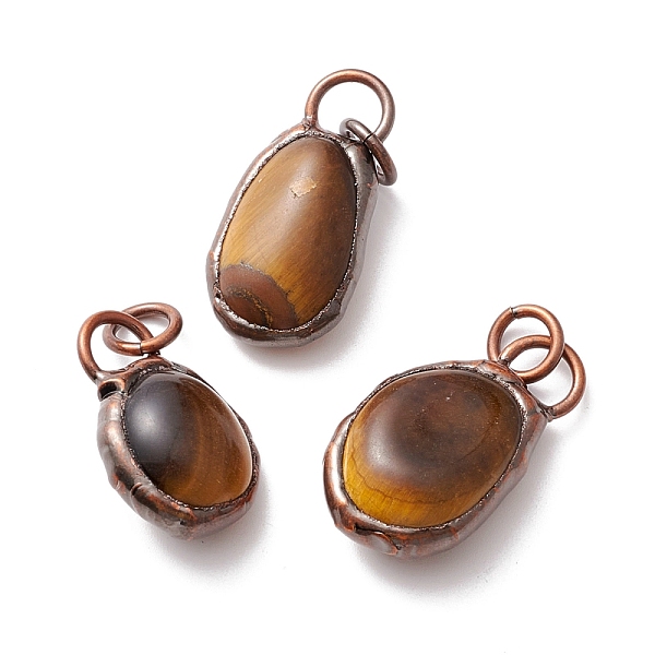 PandaHall Natural Tiger Eye Pendants, with Red Copper Tone Tin Findings, Lead & Nickel & Cadmium Free, Nuggets, 27.5x14x9.5mm Tiger Eye...
PandaHall Natural Tiger Eye Pendants, with Red Copper Tone Tin Findings, Lead & Nickel & Cadmium Free, Nuggets, 27.5x14x9.5mm Tiger Eye...