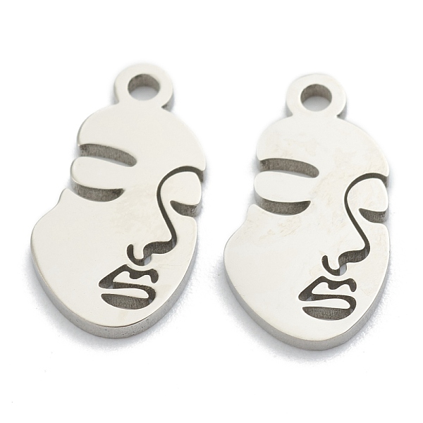PandaHall 304 Stainless Steel Pendants, Abstract Face, Stainless Steel Color, 16x8.5x1mm, Hole: 1.6mm 304 Stainless Steel Human
PandaHall 304 Stainless Steel Pendants, Abstract Face, Stainless Steel Color, 16x8.5x1mm, Hole: 1.6mm 304 Stainless Steel Human