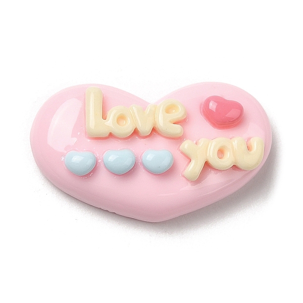 PandaHall Opaque Resin Cabochons, Word Love You Cabochons, Heart, 13.5x24x6.5mm Resin Heart
PandaHall Opaque Resin Cabochons, Word Love You Cabochons, Heart, 13.5x24x6.5mm Resin Heart