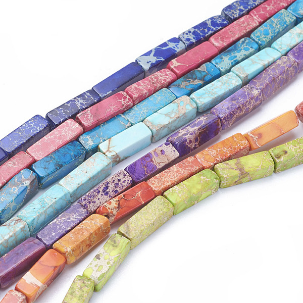 PandaHall Natural Imperial Jasper Beads Strands, Cuboid, Dyed, Mixed Color, 13~13.5x4.2~4.5x4.2~4.5mm, Hole: 1.2mm, about 30pcs/strand, 15.5..., Multicolor
PandaHall Natural Imperial Jasper Beads Strands, Cuboid, Dyed, Mixed Color, 13~13.5x4.2~4.5x4.2~4.5mm, Hole: 1.2mm, about 30pcs/strand, 15.5..., Multicolor