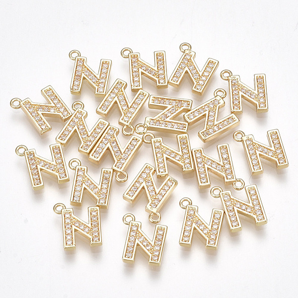 PandaHall Brass Cubic Zirconia Charms, Letter, Clear, Real 18K Gold Plated, Letter.N, 10.5x9x1.5mm, Hole: 1mm Brass+Cubic Zirconia Letter N...
PandaHall Brass Cubic Zirconia Charms, Letter, Clear, Real 18K Gold Plated, Letter.N, 10.5x9x1.5mm, Hole: 1mm Brass+Cubic Zirconia Letter N...