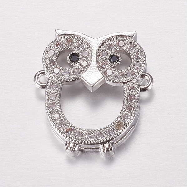 PandaHall Brass Micro Pave Cubic Zirconia Links, Owl, Platinum, 17.5x16x3.5mm, Hole: 1mm Brass+Cubic Zirconia Owl
PandaHall Brass Micro Pave Cubic Zirconia Links, Owl, Platinum, 17.5x16x3.5mm, Hole: 1mm Brass+Cubic Zirconia Owl