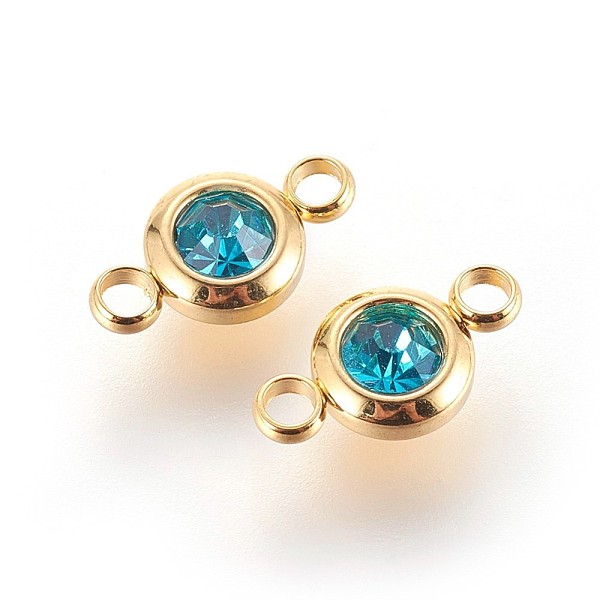 PandaHall 304 Stainless Steel Rhinestone Links connectors, Flat Round, Golden, Indicolite, 12x6.5x4mm, Hole: 2mm 304 Stainless Steel Flat..., Blue
PandaHall 304 Stainless Steel Rhinestone Links connectors, Flat Round, Golden, Indicolite, 12x6.5x4mm, Hole: 2mm 304 Stainless Steel Flat..., Blue
