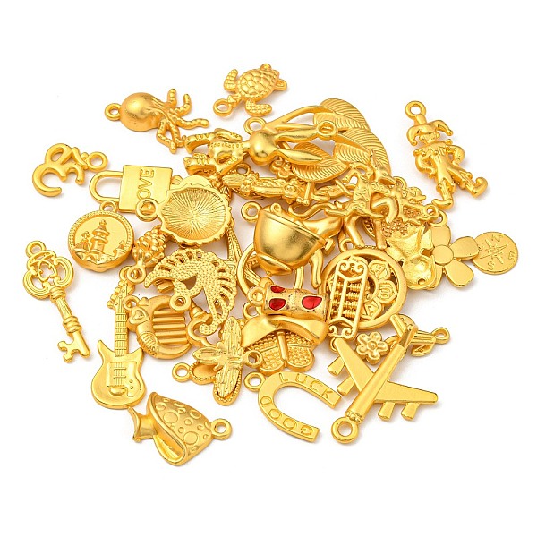 PandaHall Alloy Pendants, Mixed Shapes, Matte Gold Color, 12~30x6.5~22.5x1.5~9mm, Hole: 1.5~3mm Alloy Mixed Shapes
PandaHall Alloy Pendants, Mixed Shapes, Matte Gold Color, 12~30x6.5~22.5x1.5~9mm, Hole: 1.5~3mm Alloy Mixed Shapes