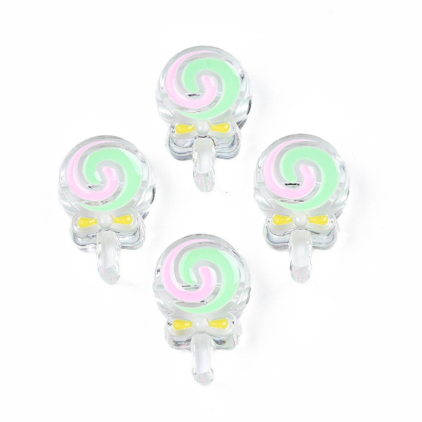 PandaHall Transparent Acrylic Beads, with Enamel, Lollipop, Pale Green, 28x18.5x10.5mm, Hole: 3mm Acrylic Candy
PandaHall Transparent Acrylic Beads, with Enamel, Lollipop, Pale Green, 28x18.5x10.5mm, Hole: 3mm Acrylic Candy