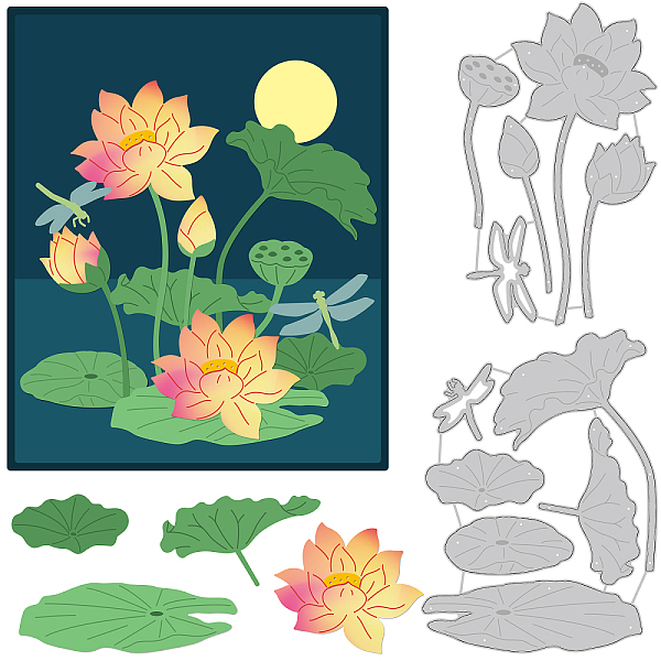 PandaHall BENECREAT 2pcs Lotus Cutting Dies, Water Lily Lotus Leaf Dragonfly Carbon Steel Embossing Stencils Templates for Scrapbooking...
PandaHall BENECREAT 2pcs Lotus Cutting Dies, Water Lily Lotus Leaf Dragonfly Carbon Steel Embossing Stencils Templates for Scrapbooking...