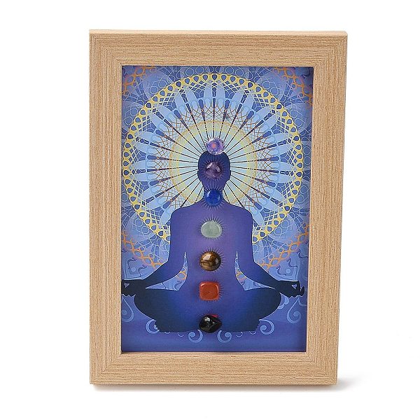 PandaHall Yoga Gemstone Chakra Picture Frame Stand, with Wood Rectangle Picture Frame, Reiki Energy Stone Home Office Decoration, BurlyWood..., Orange
PandaHall Yoga Gemstone Chakra Picture Frame Stand, with Wood Rectangle Picture Frame, Reiki Energy Stone Home Office Decoration, BurlyWood..., Orange