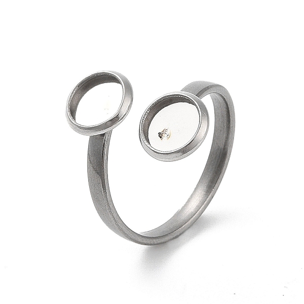 PandaHall 304 Stainless Steel Open Cuff Ring Findings, Pad Ring Setting, Flat Round, Stainless Steel Color, Inner Diameter: 17mm, Tray: 6mm...
PandaHall 304 Stainless Steel Open Cuff Ring Findings, Pad Ring Setting, Flat Round, Stainless Steel Color, Inner Diameter: 17mm, Tray: 6mm...