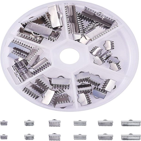 PandaHall 36 pcs 304 Stainless Steel Ribbon Ends/Clamps, Cord Ends Crimp Ends Jewelry Making Findings, 6 Sizes, Stainless Steel Color 304...
PandaHall 36 pcs 304 Stainless Steel Ribbon Ends/Clamps, Cord Ends Crimp Ends Jewelry Making Findings, 6 Sizes, Stainless Steel Color 304...