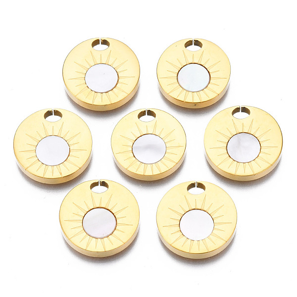 PandaHall 316 Surgical Stainless Steel Pendants, with Shell, Real 14K Gold Plated, Flat Round, Seashell Color, 17x3mm, Hole: 3.5x2.5mm 316...
PandaHall 316 Surgical Stainless Steel Pendants, with Shell, Real 14K Gold Plated, Flat Round, Seashell Color, 17x3mm, Hole: 3.5x2.5mm 316...