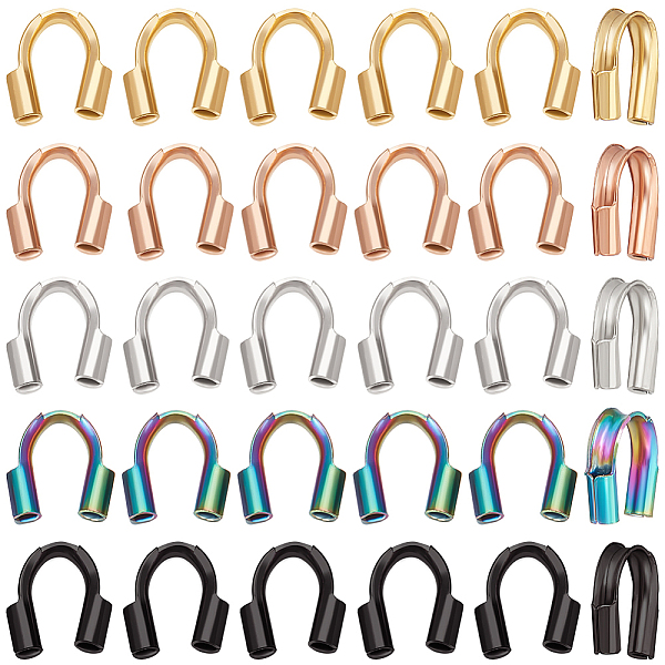 PandaHall Beebeecraft 60Pcs 5 Color 316 Surgical Stainless Steel Wire Guardian and Protectors, Mixed Color, 6.3~7x4.5~5x1.5mm, Hole: 0.7mm...
PandaHall Beebeecraft 60Pcs 5 Color 316 Surgical Stainless Steel Wire Guardian and Protectors, Mixed Color, 6.3~7x4.5~5x1.5mm, Hole: 0.7mm...