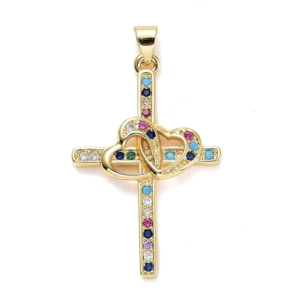 PandaHall Brass Micro Pave Colorful Cubic Zirconia Pendants, Long-Lasting Plated, Cross with Heart, Colorful, 35.5x22.5x3.5mm, Hole: 5x3mm...
PandaHall Brass Micro Pave Colorful Cubic Zirconia Pendants, Long-Lasting Plated, Cross with Heart, Colorful, 35.5x22.5x3.5mm, Hole: 5x3mm...