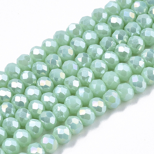 PandaHall Electroplate Glass Beads Strands, Opaque Solid Color, AB Color Plated, Faceted, Rondelle, Dark Turquoise, 8x6mm, Hole: 1mm, about...
PandaHall Electroplate Glass Beads Strands, Opaque Solid Color, AB Color Plated, Faceted, Rondelle, Dark Turquoise, 8x6mm, Hole: 1mm, about...