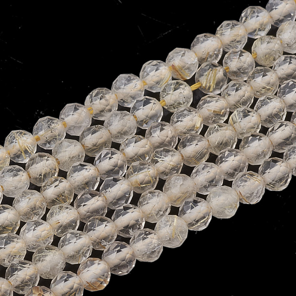 PandaHall Natural Gold Rutilated Quartz Beads Strands, Faceted Round, 4x3.5mm, Hole: 0.5mm, about 116pcs/strand, 15.5 inch Rutilated Quartz...
PandaHall Natural Gold Rutilated Quartz Beads Strands, Faceted Round, 4x3.5mm, Hole: 0.5mm, about 116pcs/strand, 15.5 inch Rutilated Quartz...