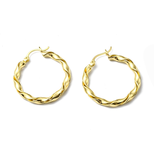 PandaHall Rack Plating Brass Twist Wrap Hoop Earrings, Lead Free & Cadmium Free, Real 18K Gold Plated, 32x30x3.5mm, Pin: 1x0.6mm Brass
PandaHall Rack Plating Brass Twist Wrap Hoop Earrings, Lead Free & Cadmium Free, Real 18K Gold Plated, 32x30x3.5mm, Pin: 1x0.6mm Brass