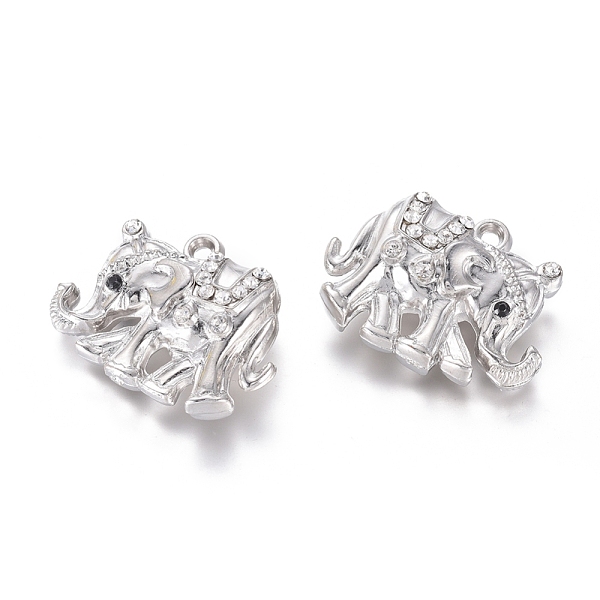 PandaHall CCB Plastic Pendants, with Crystal & Jet Rhinestone, Indian Elephant, Platinum, 26.5x35.5x12mm, Hole: 2.5mm Plastic Elephant
PandaHall CCB Plastic Pendants, with Crystal & Jet Rhinestone, Indian Elephant, Platinum, 26.5x35.5x12mm, Hole: 2.5mm Plastic Elephant