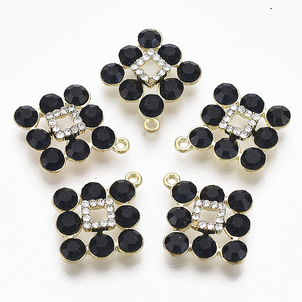 PandaHall Golden Plated Alloy Pendants, with Glass Rhinestone, Rhombus, Black, 23x20x5~6mm, Hole: 1.4mm Alloy+Rhinestone Rhombus Black
PandaHall Golden Plated Alloy Pendants, with Glass Rhinestone, Rhombus, Black, 23x20x5~6mm, Hole: 1.4mm Alloy+Rhinestone Rhombus Black