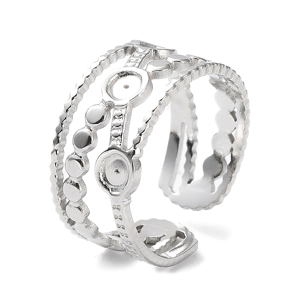 PandaHall 304 Stainless Steel Criss Cross Cuff Ring Findings, Bezel Cup Ring Settings with Round Tray, Stainless Steel Color, Inner Diameter...
PandaHall 304 Stainless Steel Criss Cross Cuff Ring Findings, Bezel Cup Ring Settings with Round Tray, Stainless Steel Color, Inner Diameter...
