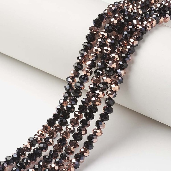 PandaHall Electroplate Opaque Glass Beads Strands, Half Copper Plated, Faceted, Rondelle, Black, 3x2mm, Hole: 0.8mm, about 165~169pcs/strand...
PandaHall Electroplate Opaque Glass Beads Strands, Half Copper Plated, Faceted, Rondelle, Black, 3x2mm, Hole: 0.8mm, about 165~169pcs/strand...
