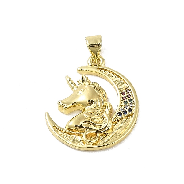 PandaHall Brass Micro Pave Cubic Zirconia Pendants, Real 18K Gold Plated, Moon with Unicorn, Colorful, 23x19x2.8mm, Hole: 5x3.5mm...
PandaHall Brass Micro Pave Cubic Zirconia Pendants, Real 18K Gold Plated, Moon with Unicorn, Colorful, 23x19x2.8mm, Hole: 5x3.5mm...