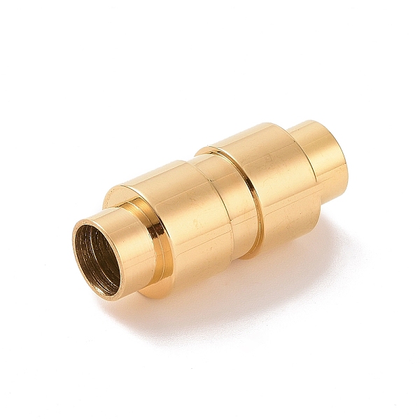 PandaHall Ion Plating(IP) 304 Stainless Steel Magnetic Clasps with Glue-in Ends, Smooth Surface, Column, Golden, 23x10mm, Hole: 6mm 304...
PandaHall Ion Plating(IP) 304 Stainless Steel Magnetic Clasps with Glue-in Ends, Smooth Surface, Column, Golden, 23x10mm, Hole: 6mm 304...