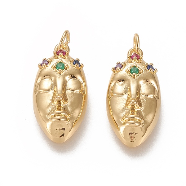 PandaHall Brass Micro Pave Cubic Zirconia Pendants, Long-Lasting Plated, with Jump Rings, Human Face, Colorful, Real 18K Gold Plated...
PandaHall Brass Micro Pave Cubic Zirconia Pendants, Long-Lasting Plated, with Jump Rings, Human Face, Colorful, Real 18K Gold Plated...