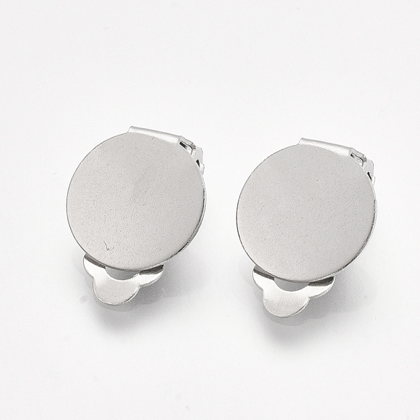 PandaHall 304 Stainless Steel Clip-on Earring Findings, with Round Flat Pad, Flat Round, Stainless Steel Color, Tray: 12mm, 18x12x6.5mm...
PandaHall 304 Stainless Steel Clip-on Earring Findings, with Round Flat Pad, Flat Round, Stainless Steel Color, Tray: 12mm, 18x12x6.5mm...