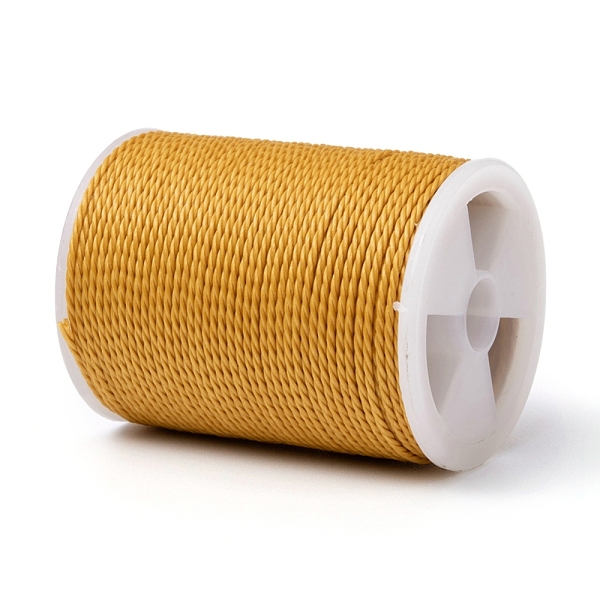 PandaHall Round Waxed Polyester Cord, Taiwan Waxed Cord, Twisted Cord, Goldenrod, 1mm, about 12.02 yards(11m)/roll Waxed Polyester Cord..., Gold
PandaHall Round Waxed Polyester Cord, Taiwan Waxed Cord, Twisted Cord, Goldenrod, 1mm, about 12.02 yards(11m)/roll Waxed Polyester Cord..., Gold