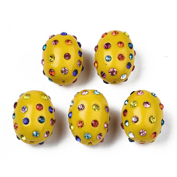 PandaHall Polymer Clay Rhinestone Beads, Pave Disco Ball Beads, Oval, Goldenrod, PP15(2.1~2.2mm), 16.5~18x13~14mm, Hole: 1mm Polymer..., Gold
PandaHall Polymer Clay Rhinestone Beads, Pave Disco Ball Beads, Oval, Goldenrod, PP15(2.1~2.2mm), 16.5~18x13~14mm, Hole: 1mm Polymer..., Gold