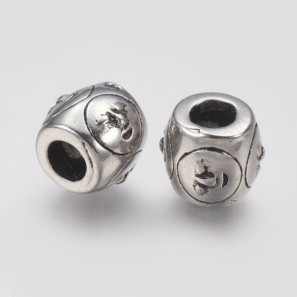 PandaHall Ion Plating(IP) 304 Stainless Steel European Beads, Large Hole Beads, Barrel with Face, Antique Silver, 9.5x9mm, Hole: 4.5mm 304...
PandaHall Ion Plating(IP) 304 Stainless Steel European Beads, Large Hole Beads, Barrel with Face, Antique Silver, 9.5x9mm, Hole: 4.5mm 304...