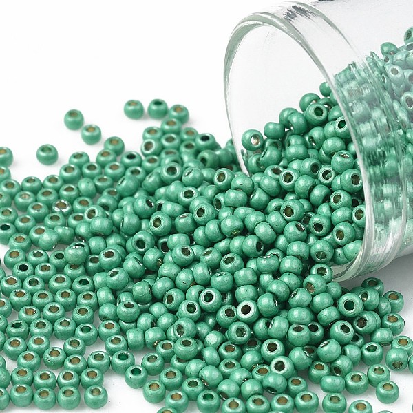 PandaHall TOHO Round Seed Beads, Japanese Seed Beads, (PF561F) PermaFinish Teal Aqua Metallic Matte, 11/0, 2.2mm, Hole: 0.8mm, about..., Cyan
PandaHall TOHO Round Seed Beads, Japanese Seed Beads, (PF561F) PermaFinish Teal Aqua Metallic Matte, 11/0, 2.2mm, Hole: 0.8mm, about..., Cyan