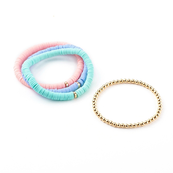 PandaHall Stretch Beaded Bracelets Sets, with Handmade Polymer Clay Heishi Beads and Brass Round Beads, Golden, Mixed Color, Inner Diameter..., Multicolor
PandaHall Stretch Beaded Bracelets Sets, with Handmade Polymer Clay Heishi Beads and Brass Round Beads, Golden, Mixed Color, Inner Diameter..., Multicolor