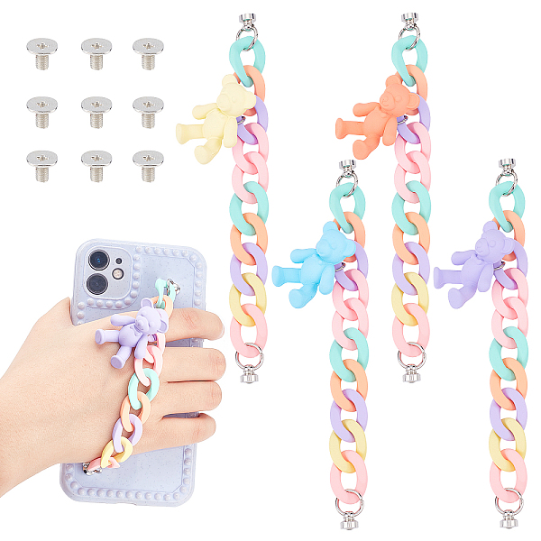 PandaHall CHGCRAFT 4Pcs 4 Style Acrylic Curb Chain for DIY Mobile Straps, Phone Case Decoration Jewelry Accessories, with Alloy Clasp and..., Multicolor
PandaHall CHGCRAFT 4Pcs 4 Style Acrylic Curb Chain for DIY Mobile Straps, Phone Case Decoration Jewelry Accessories, with Alloy Clasp and..., Multicolor