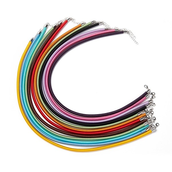 PandaHall Silk Cord Necklace Making, with Brass Clasps, Mixed Color, 17~18 inch, 5mm Silk Multicolor
PandaHall Silk Cord Necklace Making, with Brass Clasps, Mixed Color, 17~18 inch, 5mm Silk Multicolor